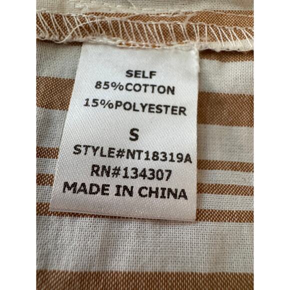 New Lumiere Women's Beige Button Down Tie Front Camisole Top Size S - Picture 5 of 5